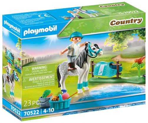 PLAYMOBIL Country 70522 Cavalière avec poney gris