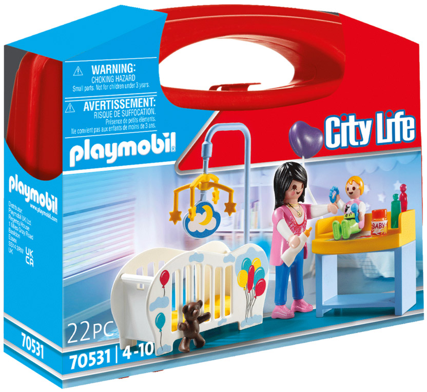Playmobil City Life 70531 pas cher Valisette Chambre de bebe