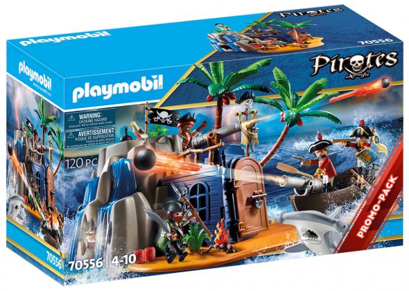 PLAYMOBIL Pirates 70556 Ile des pirates avec cachettes au trésor