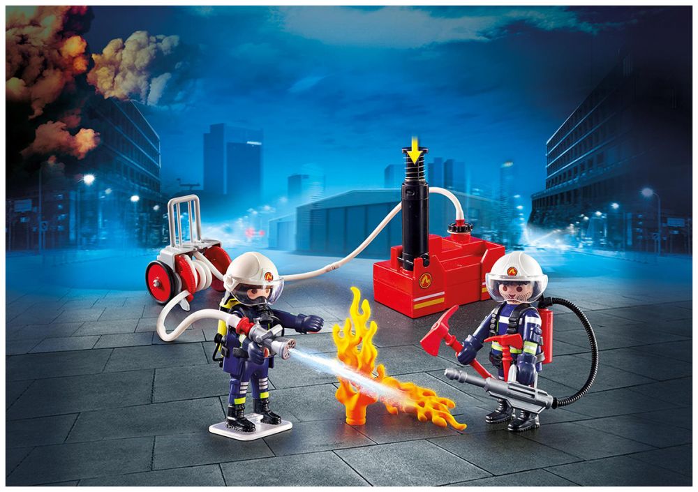 Playmobil City Action 70557 Camion de pompiers et véhicule enflammé -  Playmobil - Achat & prix