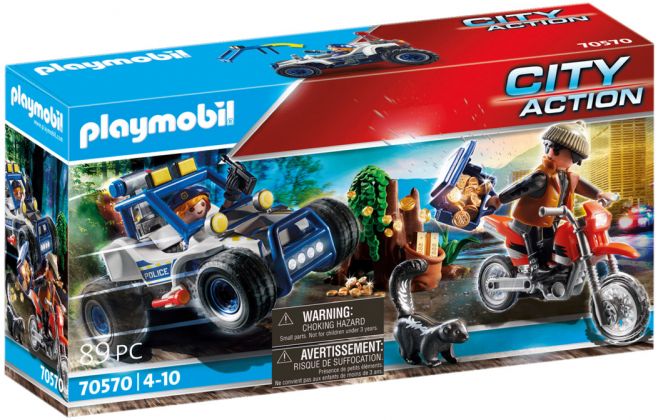 PLAYMOBIL City Action 70570 Policier avec voiturette et voleur à moto