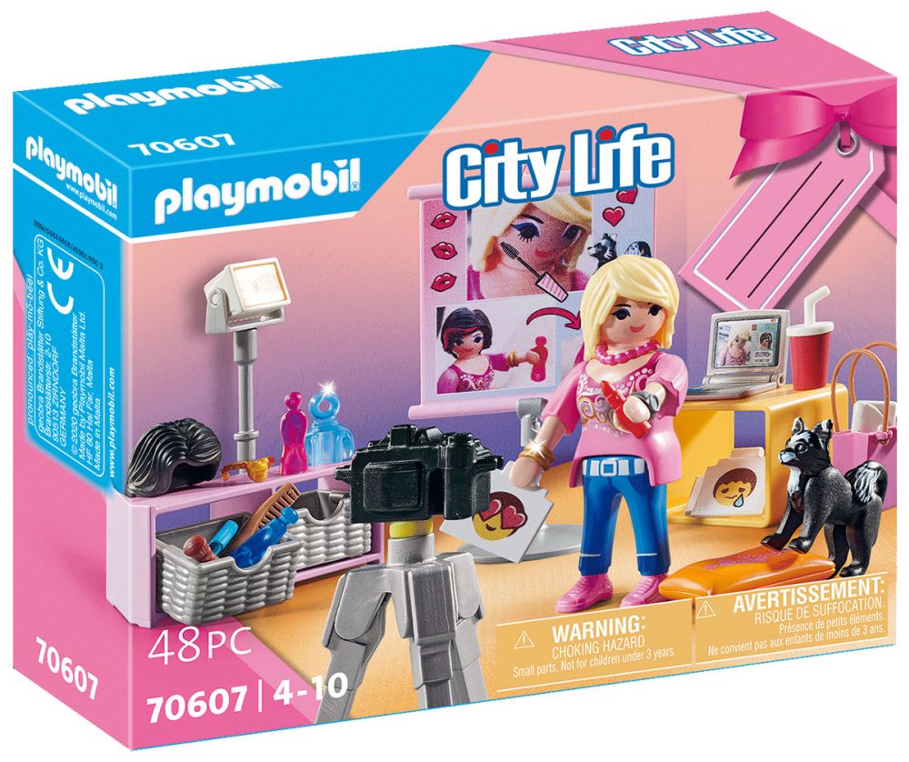Playmobil City Life 70607 pas cher, Coffret cadeau - Influenceuse