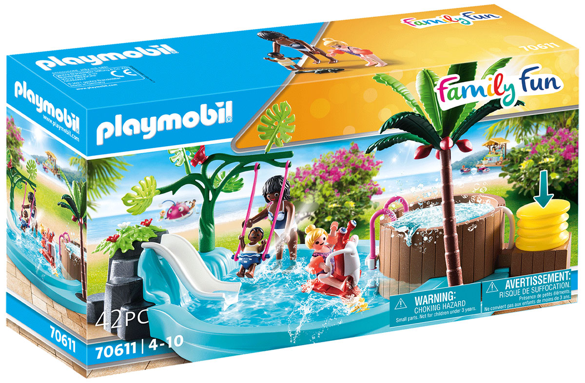 PLAYMOBIL Family Fun 70611 pas cher Piscine pour enfants avec toboggan
