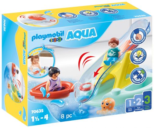 PLAYMOBIL 123 70635 Ilôt avec toboggan aquatique