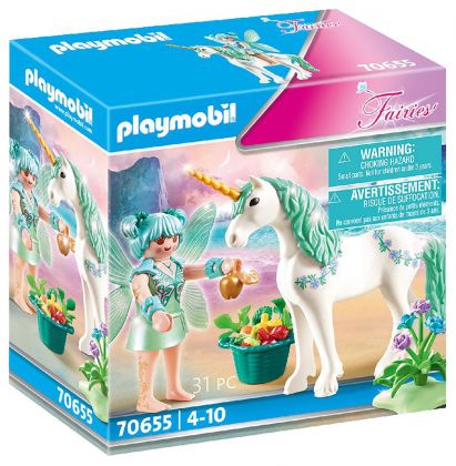 PLAYMOBIL Fairies 70655 Fée des fruits avec Licorne