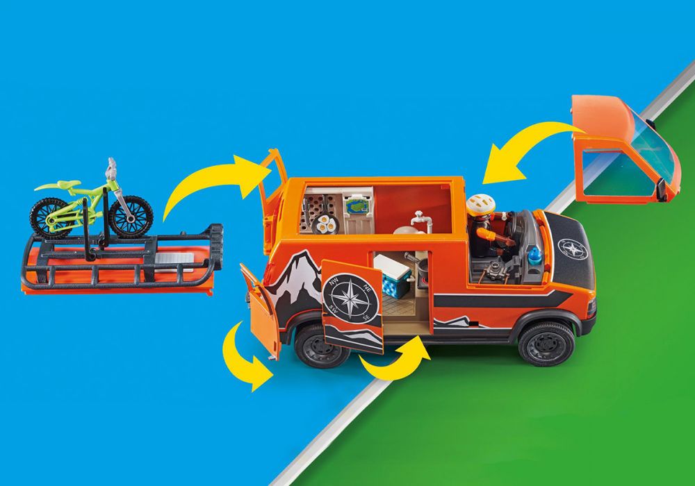 Playmobil Action 70660 pas cher, Explorateur et van