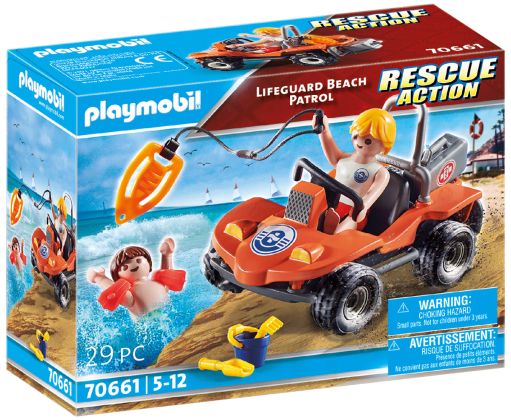 PLAYMOBIL City Action 70661 Secouriste avec voiturette et vacancier