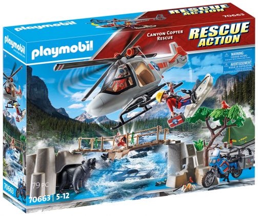 PLAYMOBIL City Action 70663 Unité de secouristes avec hélicoptère