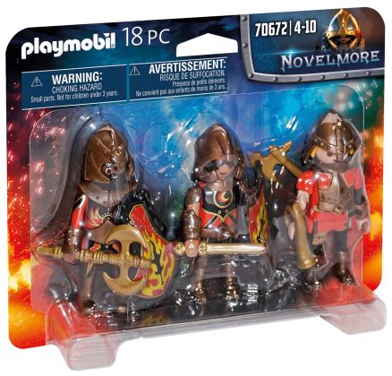 PLAYMOBIL Novelmore 70672 3 Combattants Burnham Raiders