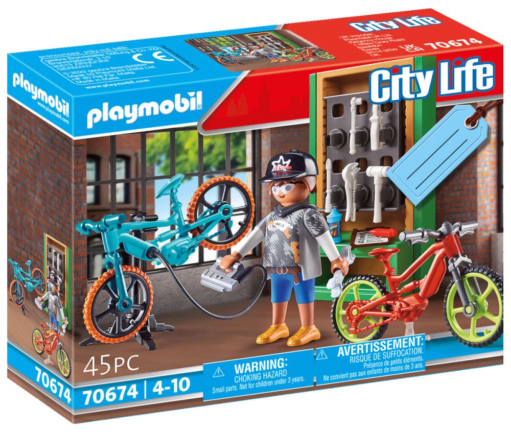 Playmobil City Life 9368 pas cher, Garage avec emplacements pour vélos