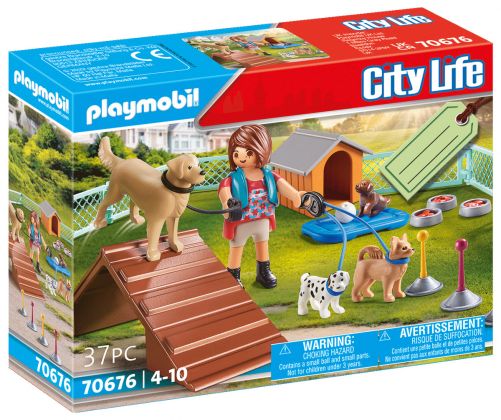PLAYMOBIL City Life 70676 Set cadeau Educatrice et chiens