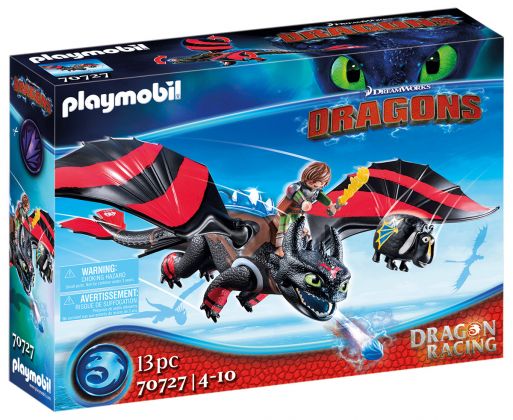 PLAYMOBIL Dragons (DreamWorks) 70727 Dragon Racing : Krokmou et Harold