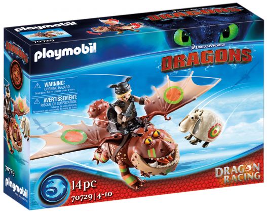 PLAYMOBIL Dragons (DreamWorks) 70729 Dragon Racing : Varek et Bouledogre