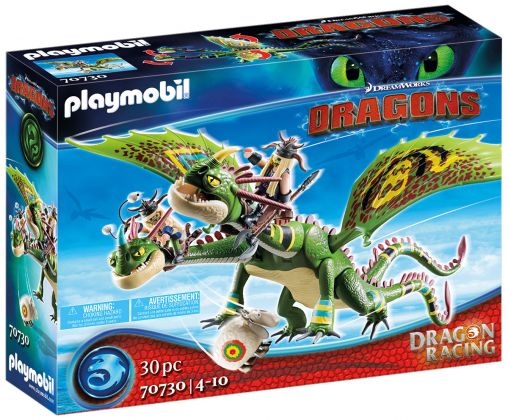 PLAYMOBIL Dragons (DreamWorks) 70730 Dragon Racing : Kognedur et Kranedur avec Pète et Prout
