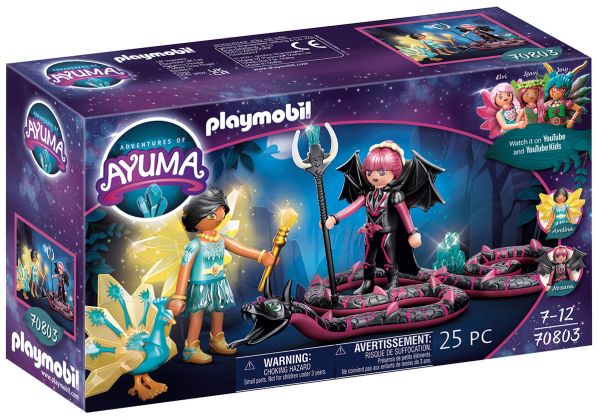 PLAYMOBIL Ayuma 70803 Crystal Fairy et Bat Fairy avec animaux