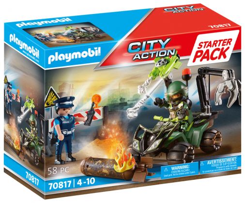 PLAYMOBIL City Action 70817 Starter Pack - Policier et démineur