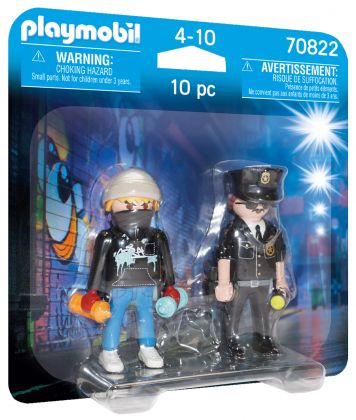 PLAYMOBIL City Action 70822 Duo Policier et taggueur