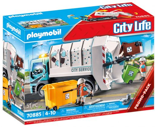 PLAYMOBIL City Life 70885 Camion poubelle avec effet lumineux