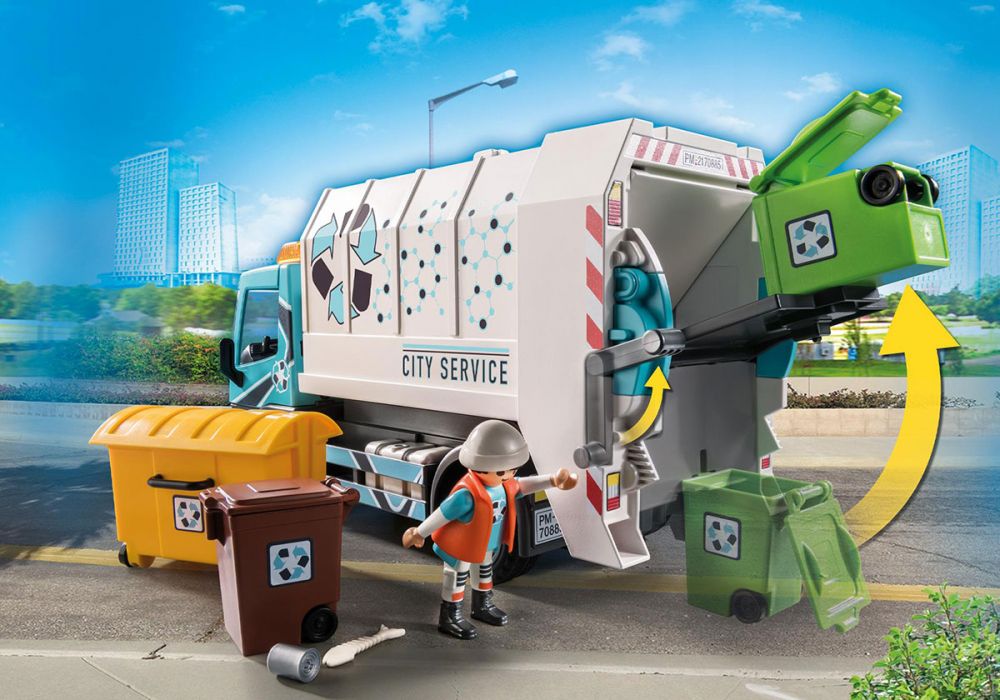 PLAYMOBIL City Life 70200 Camion de recyclage des ordures - Playmobil