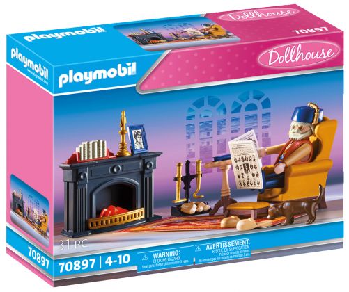PLAYMOBIL Dollhouse 70897 Salon avec cheminée
