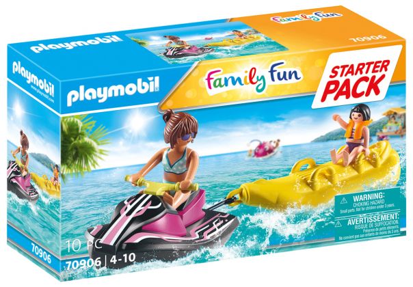 PLAYMOBIL Family Fun 70906 Starter Pack Scooter des mers et banane flottante
