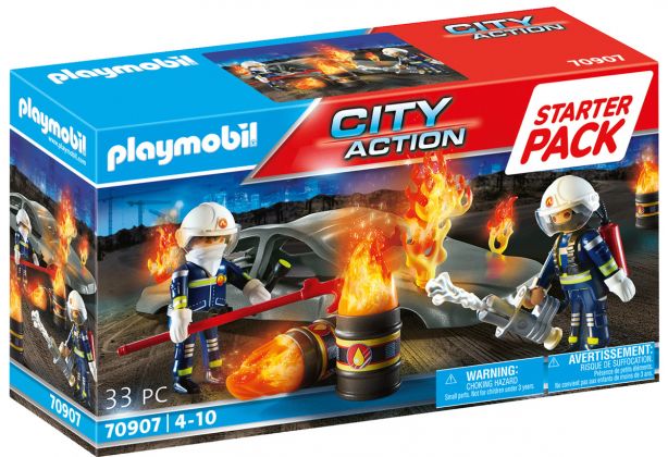 PLAYMOBIL City Action 70907 Starter Pack Pompiers et incendie