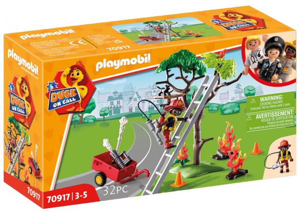 PLAYMOBIL Duck On Call 70917 Pompier et chat