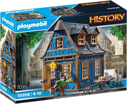 PLAYMOBIL History 70958 Maison bleue à colombages