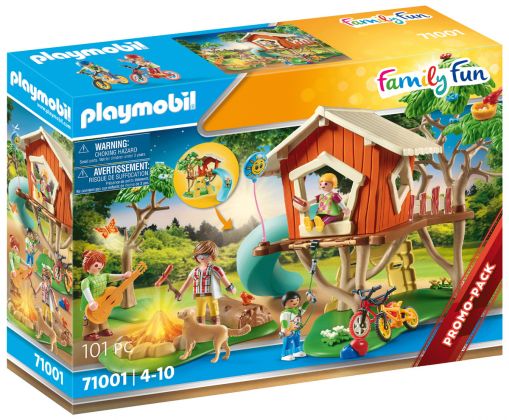 PLAYMOBIL Family Fun 71001 Cabane dans les arbres et toboggan