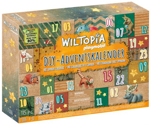 PLAYMOBIL Wiltopia 71006 Calendrier de l'Avent : Tour du monde des animaux DIY