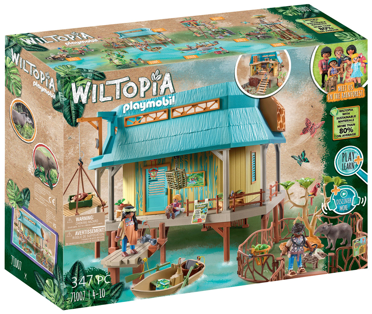 Playmobil Wiltopia 71007 pas cher, Centre de soins pour animaux