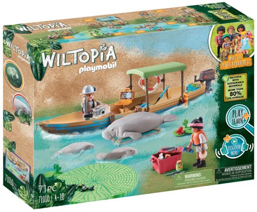 PLAYMOBIL Wiltopia 71010 Pirogue et lamantins