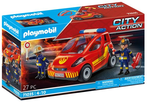 PLAYMOBIL City Action 71035 Petite voiture de pompiers