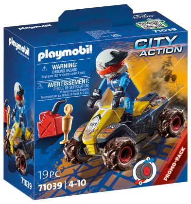 PLAYMOBIL City Action 71039 Pilote et quad