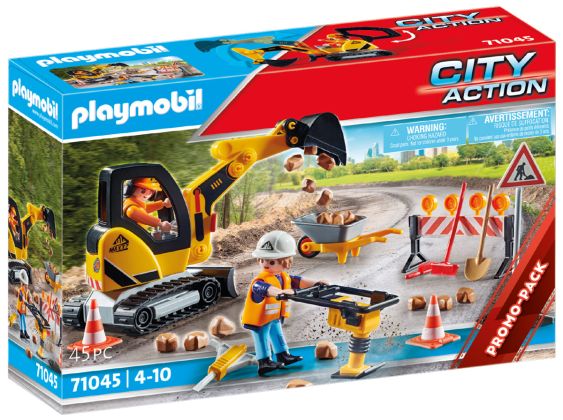 PLAYMOBIL City Action 71045 Ouvriers de voirie - Promo Pack