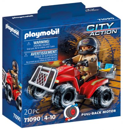 PLAYMOBIL City Action 71090 Pompier et quad