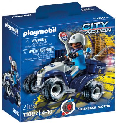PLAYMOBIL City Action 71092 Policier et quad
