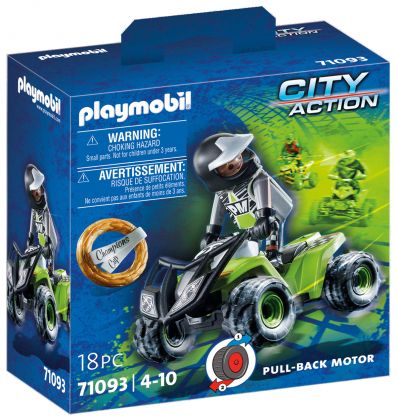 PLAYMOBIL City Action 71093 Pilote de course et quad