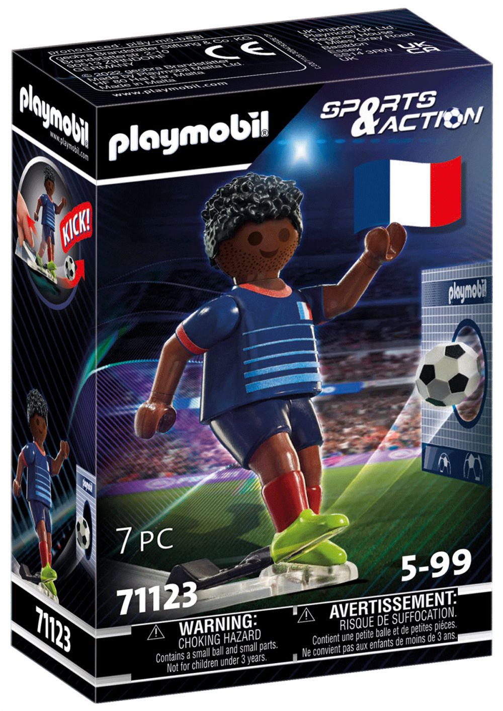 Playmobil Sports & Action 71123 pas cher, Joueur de football Français A