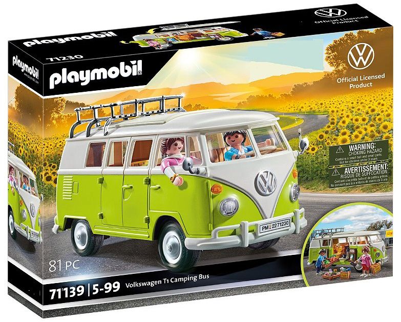Playmobil Volkswagen 71139 pas cher, Volkswagen T1 Camping Bus Vert