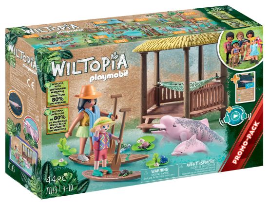 PLAYMOBIL Wiltopia 71143 Paddles et dauphins roses