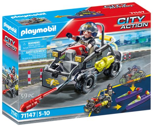 PLAYMOBIL City Action 71147 Quad transformable de bandit