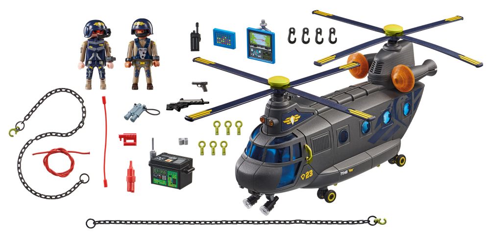 Playmobil City Action 71149 pas cher, Hélicoptère des forces spéciales