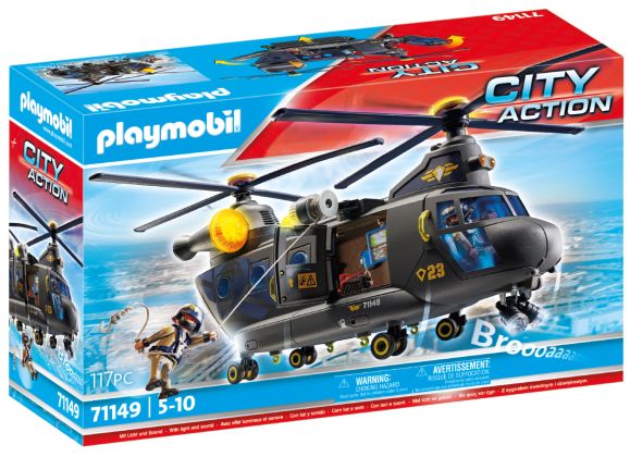 PLAYMOBIL City Action 71149 Hélicoptère des forces spéciales