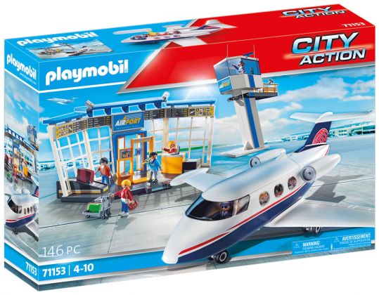 PLAYMOBIL City Action 71153 Aéroport avec avion