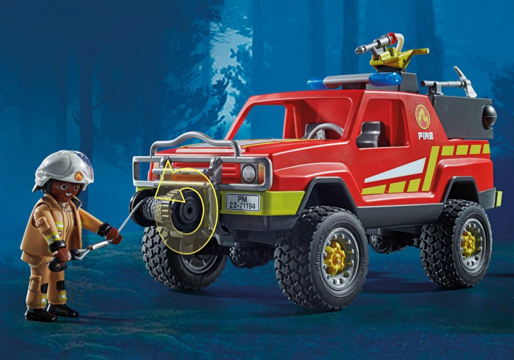 4x4 de pompier avec lance-eau 9466 PLAYMOBIL : la boîte à Prix Carrefour