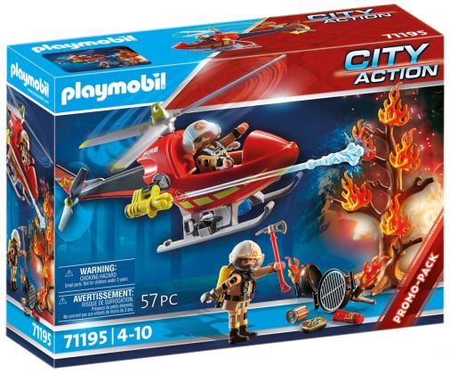 PLAYMOBIL City Action 71195 Hélicoptère bombardier des pompiers - Promo Pack