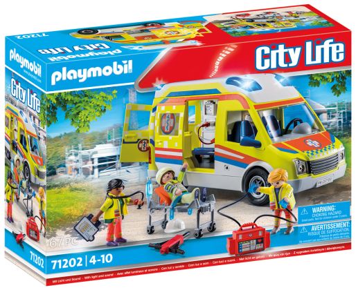 PLAYMOBIL City Life 71202 Ambulance avec effets lumineux et sonore