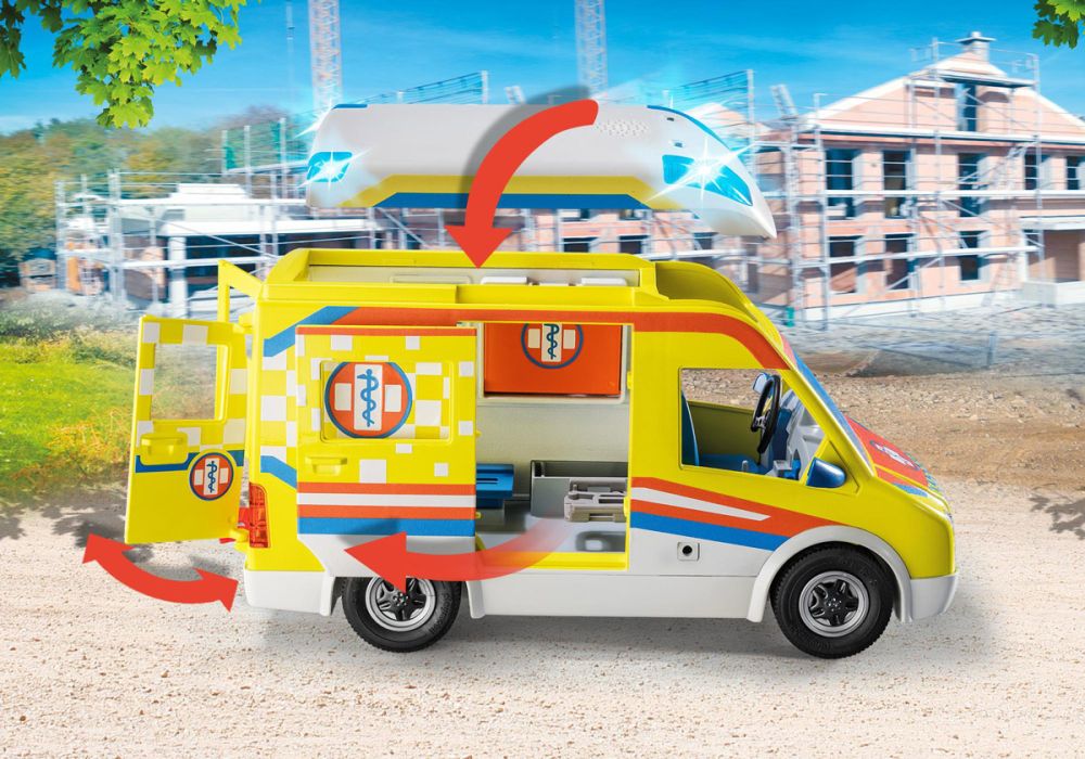 PLAYMOBIL 71202 Ambulance avec effets lumineux sonores pas cher 