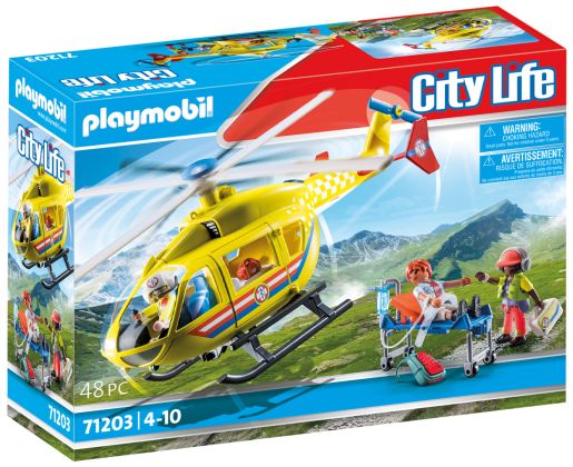 PLAYMOBIL City Life 71203 Hélicoptère de secours